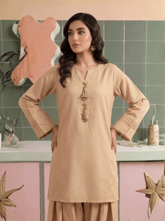 Sandstone Grace Stitched Solid 2 Piece Suit