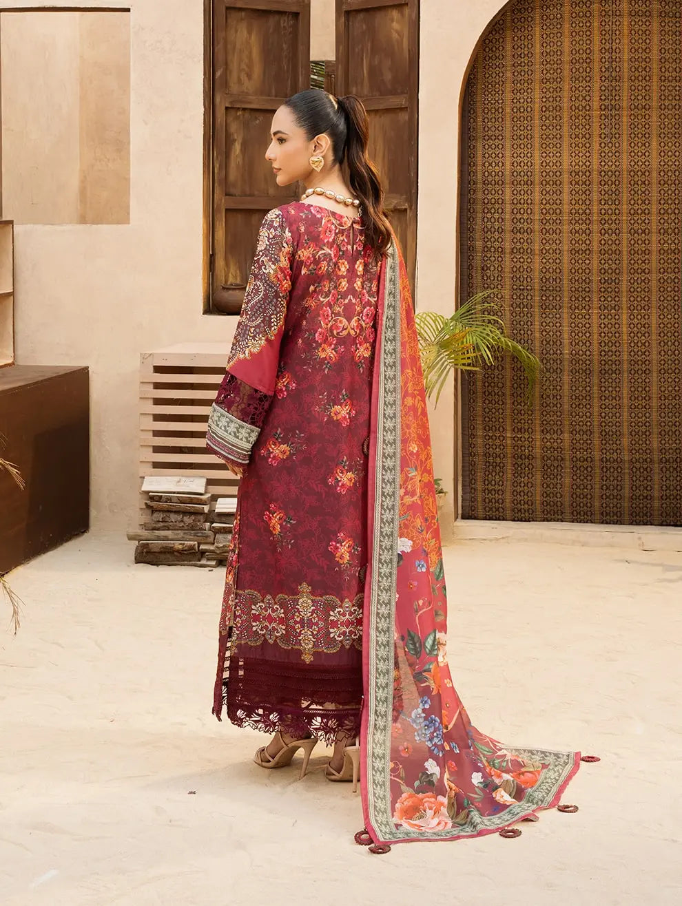 DP-01B Unstitched 3 Pcs Printed Cambric