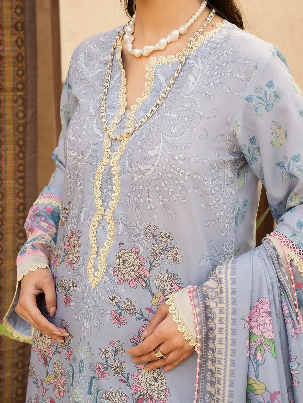 DP-06A Unstitched 3 Pcs Printed Cambric