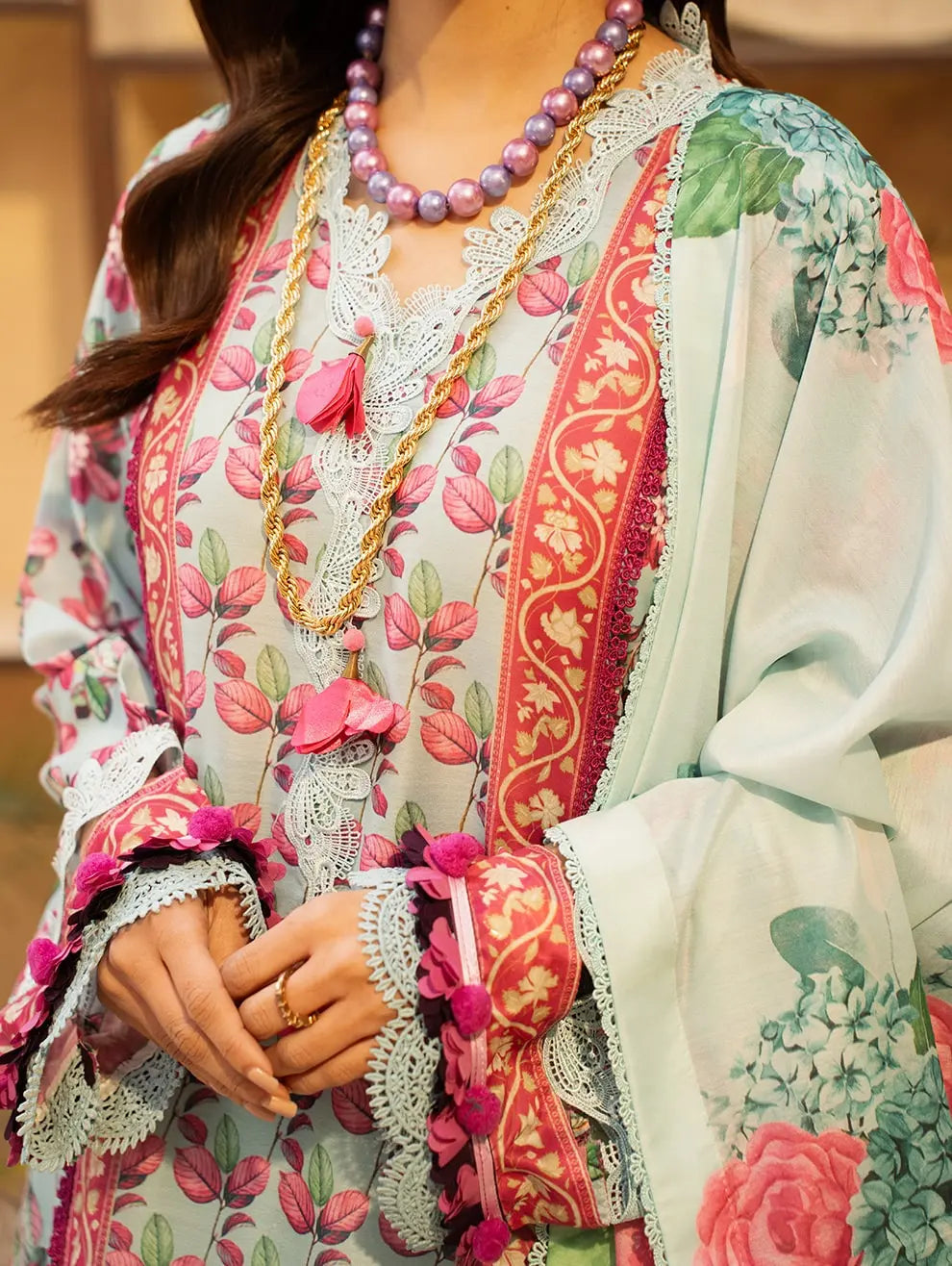 DP-03A Unstitched 3 Pcs Printed Cambric