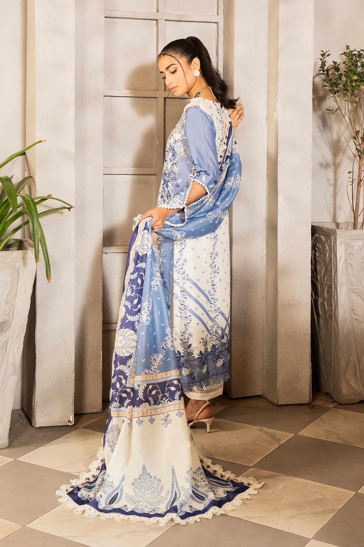 SP-01B Unstitched 3 Pcs Printed Cambric
