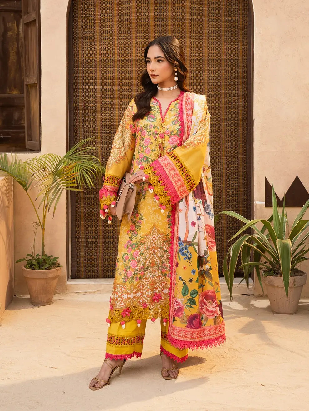 DP-01A  Unstitched 3 Pcs Printed Cambric