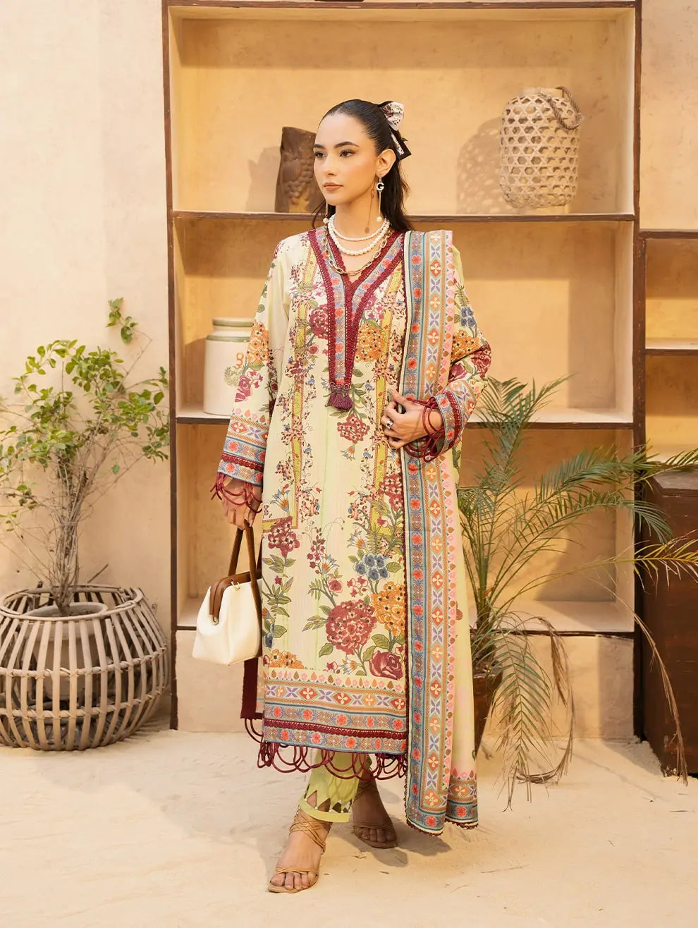 DP-05A Unstitched 3 Pcs Printed Cambric