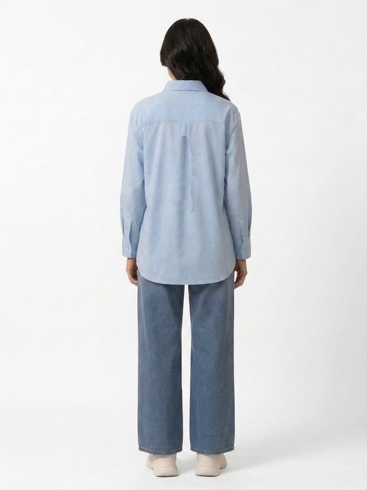 Luna Sky Stitched Solid 1 Piece Shirt