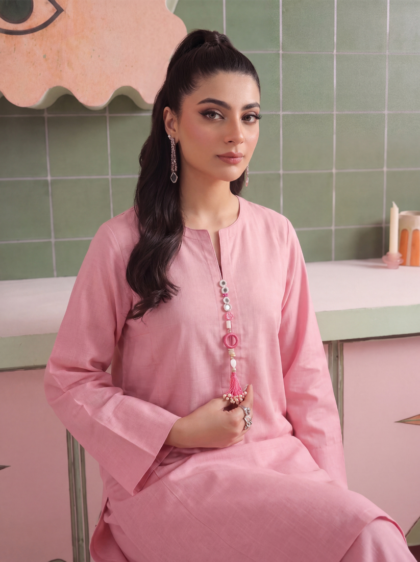 Blush Seretiny Stitched Solid 2 Piece Suit