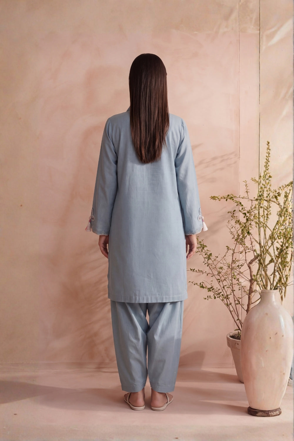 MFP-26-E006 - 2 Peice - Embroidered Viscose Suit