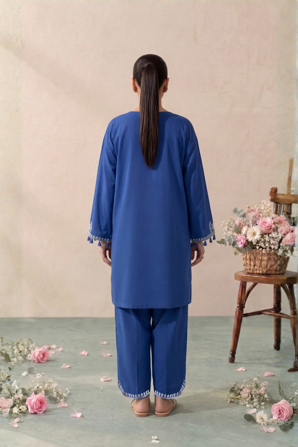 MFP-26-E009 - 2 Peice - Embroidered Viscose Suit
