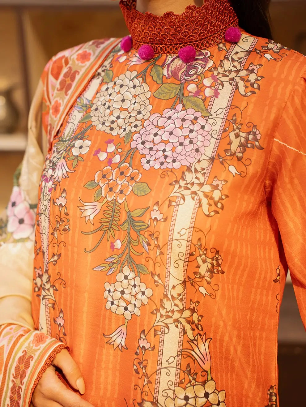 DP-05B  Unstitched 3 Pcs Printed Cambric
