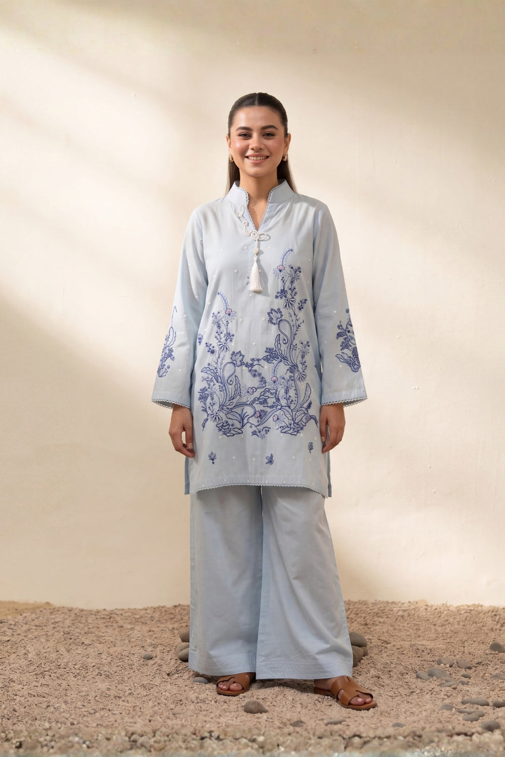 MFP-26-E003 - 2 Peice - Embroidered Viscose Suit