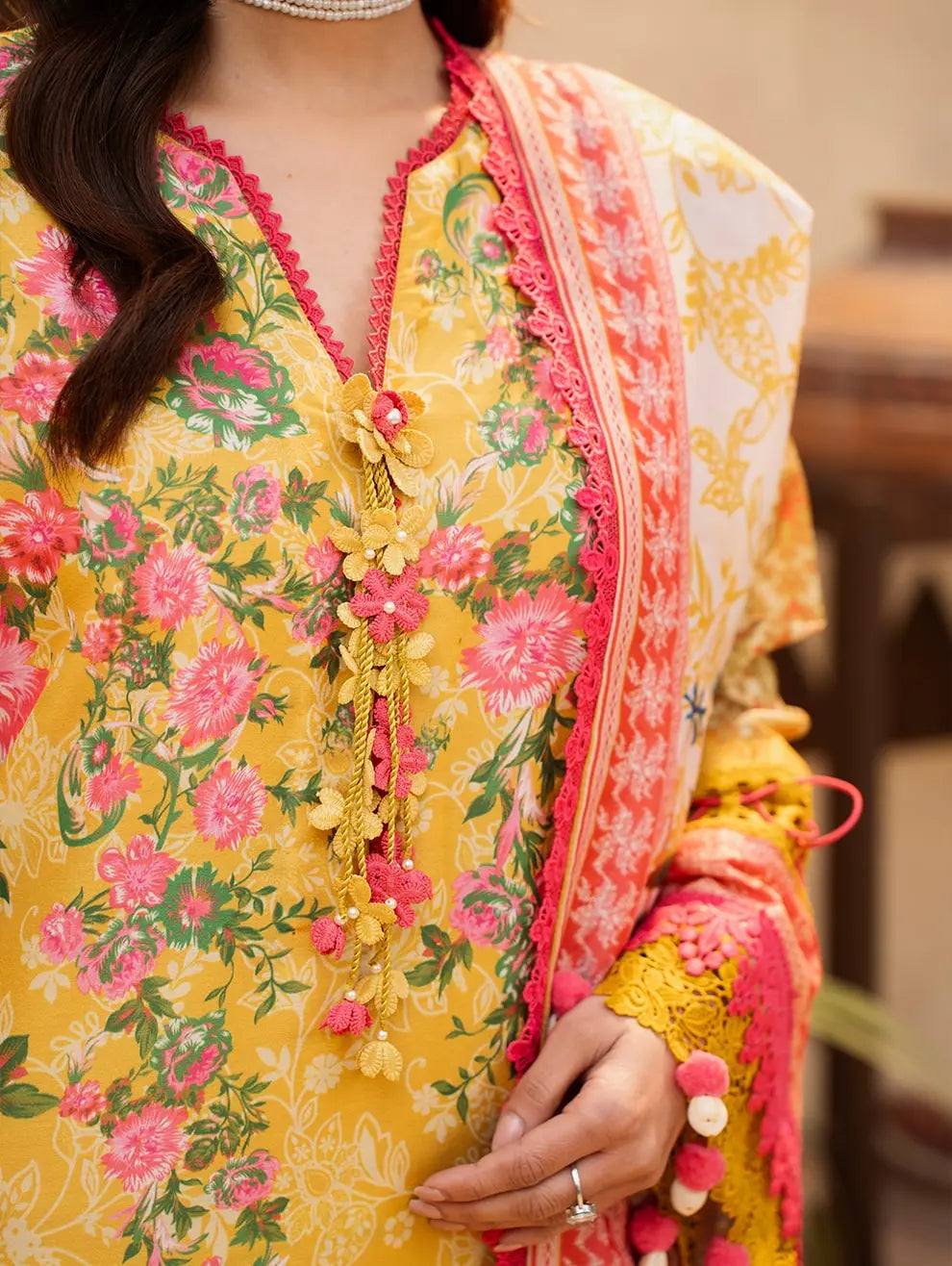 DP-01A  Unstitched 3 Pcs Printed Cambric