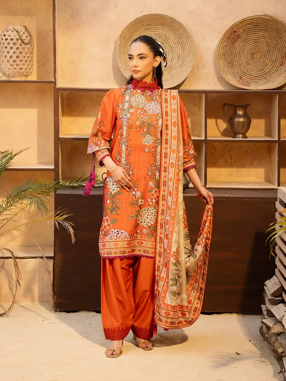 DP-05B  Unstitched 3 Pcs Printed Cambric