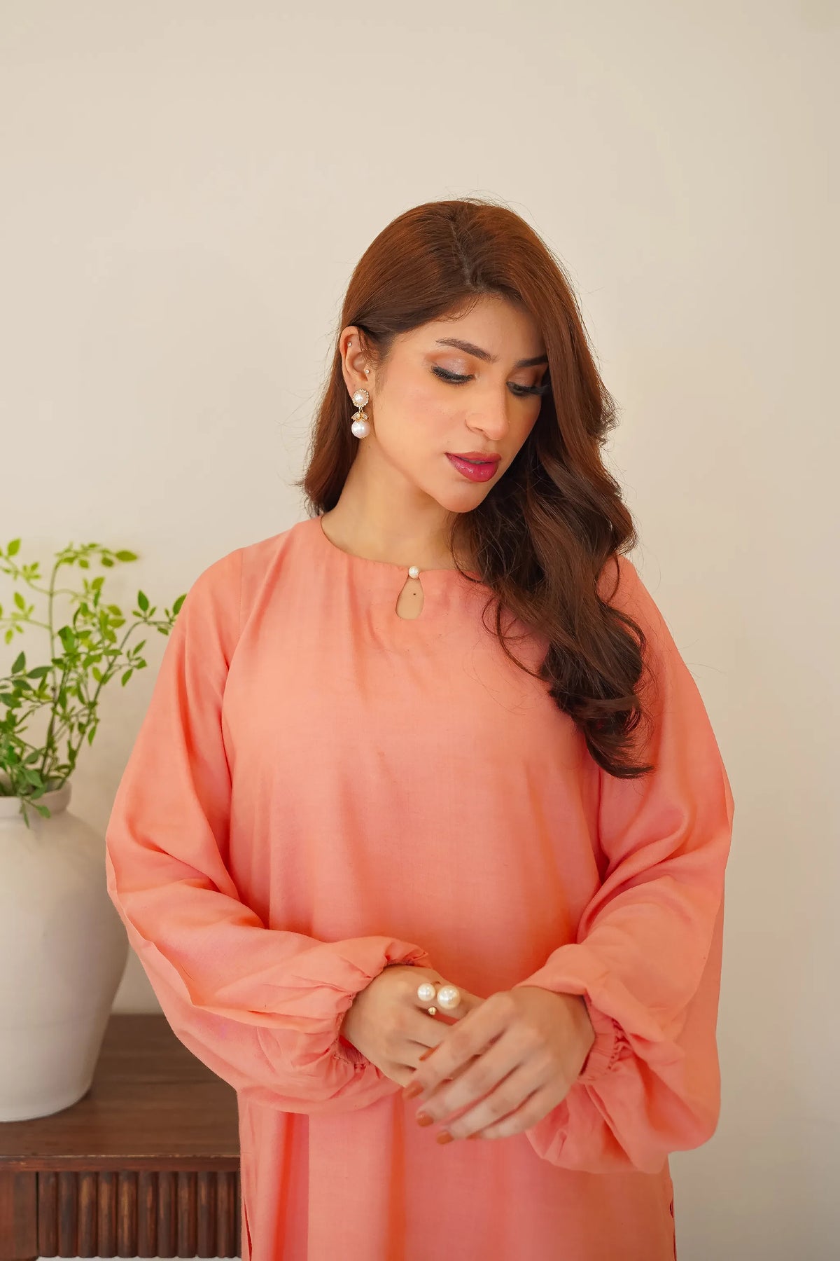 PEACHLET stitched 2 Piece Viscose