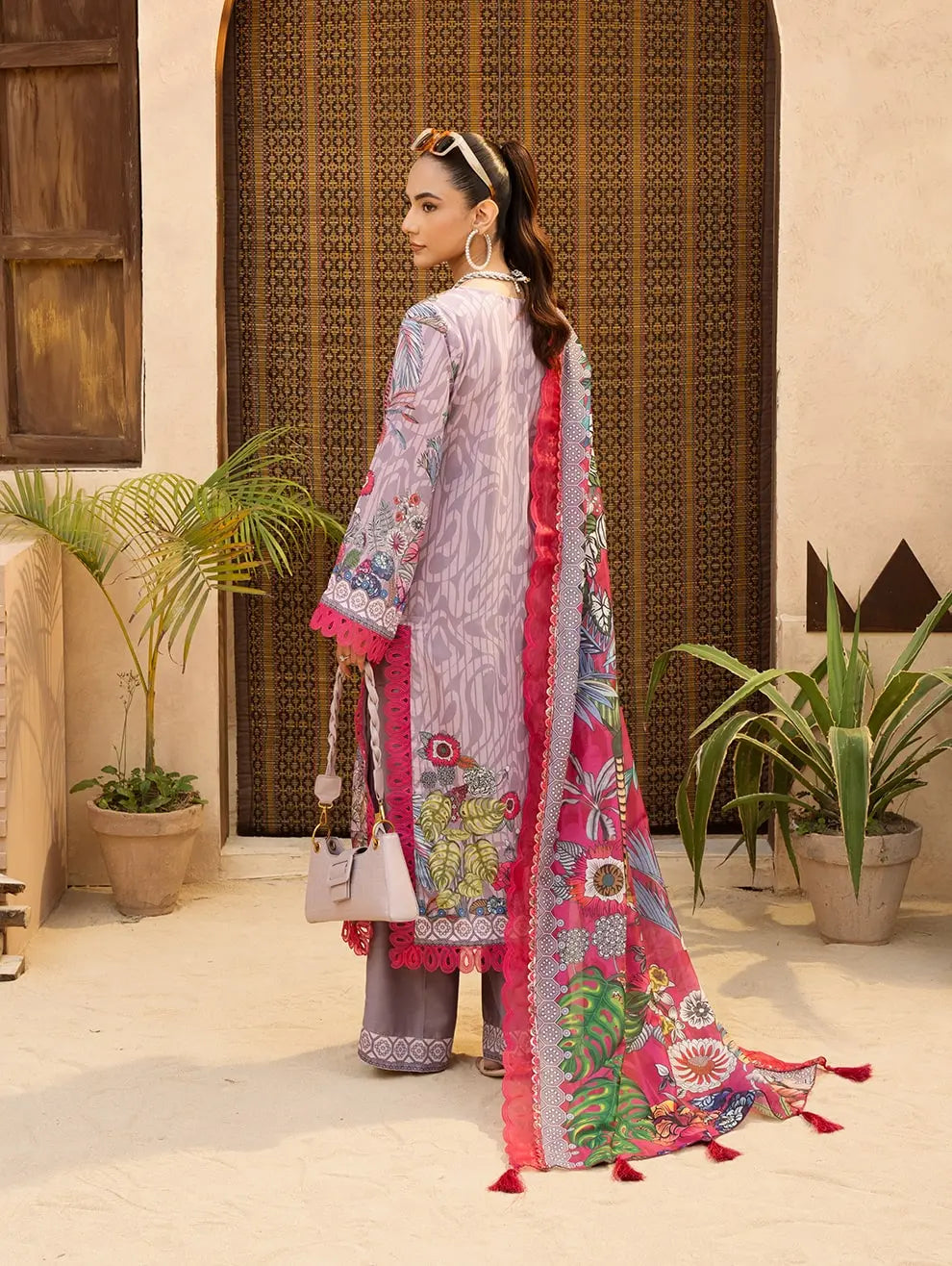DP-02B Unstitched 3 Pcs Printed Cambric