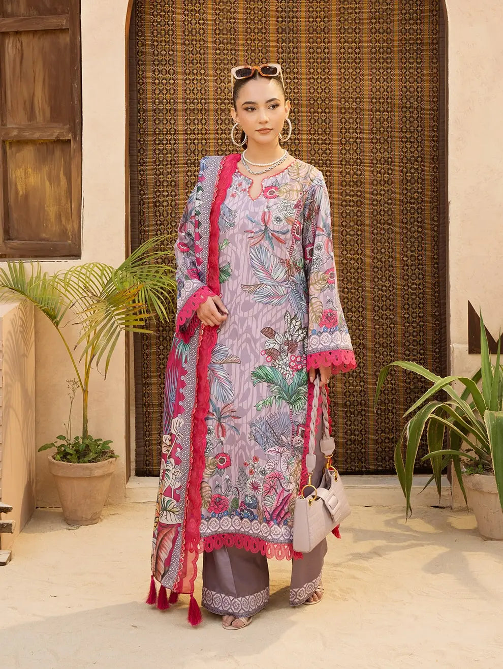 DP-02B Unstitched 3 Pcs Printed Cambric