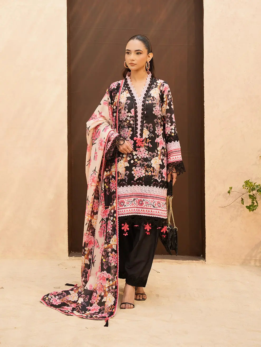 DP-04A  Unstitched 3 Pcs Printed Cambric