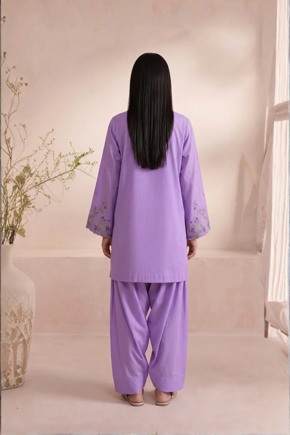 MFP-26-E010 - 2 Peice - Embroidered Viscose Suit
