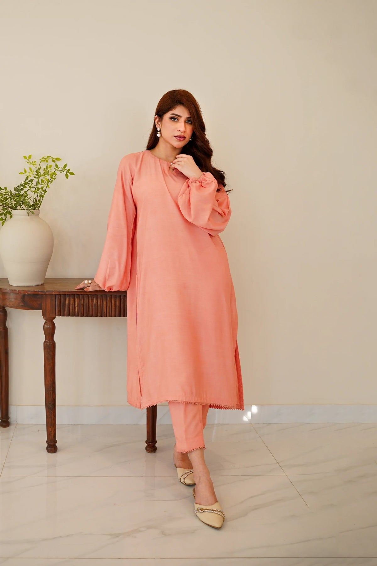 PEACHLET stitched 2 Piece Viscose