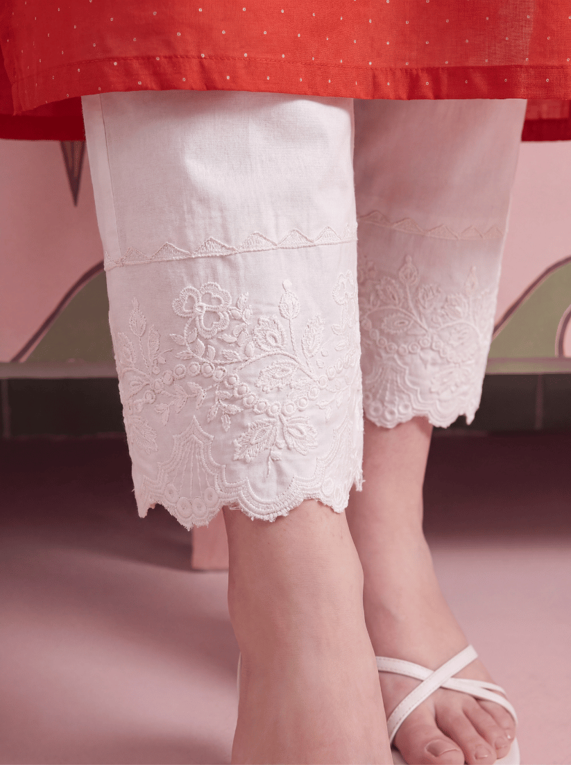 Coral Charm Stitched Solid 2 Piece Suit