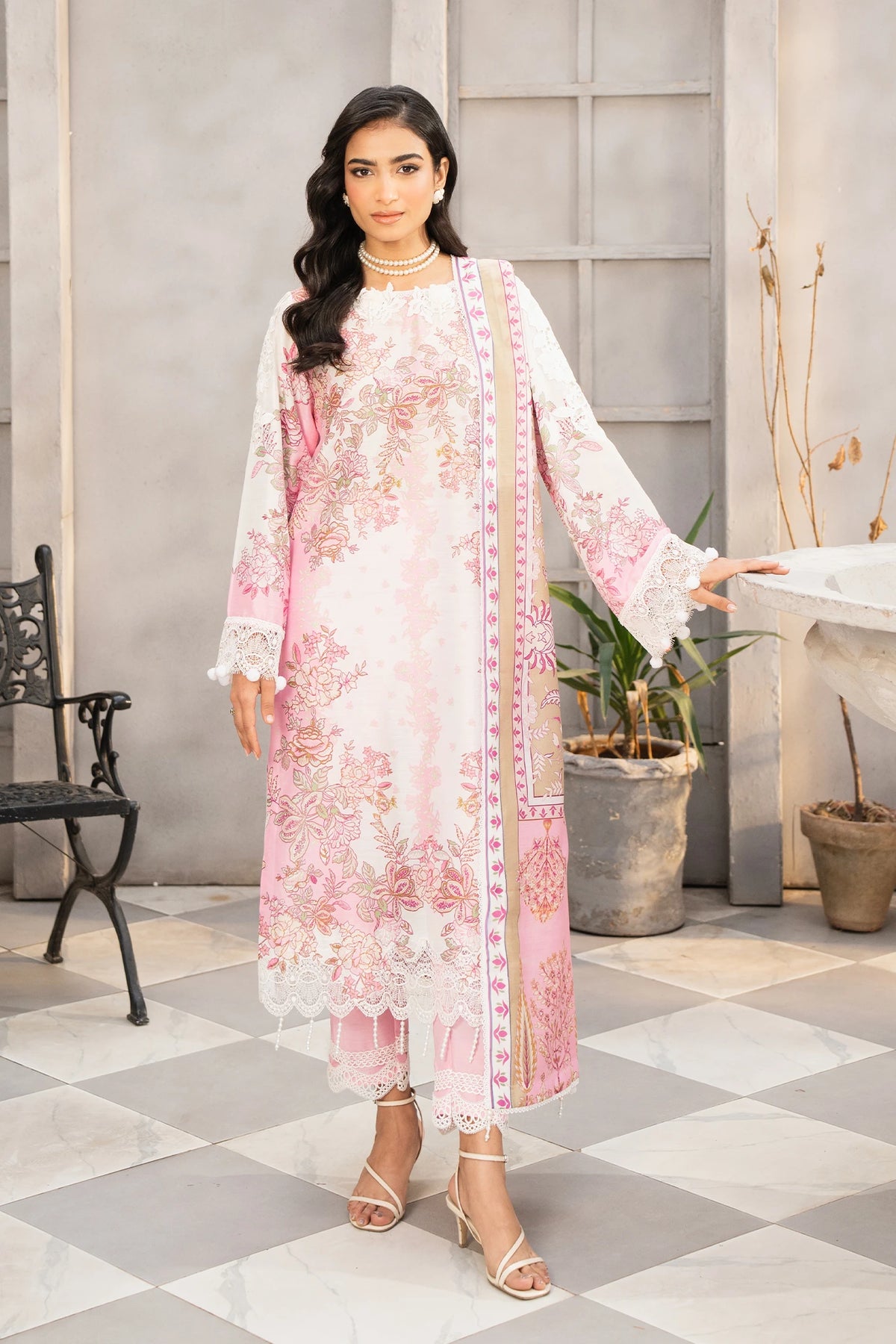 SP-01A  Unstitched 3 Pcs  Printed Cambric