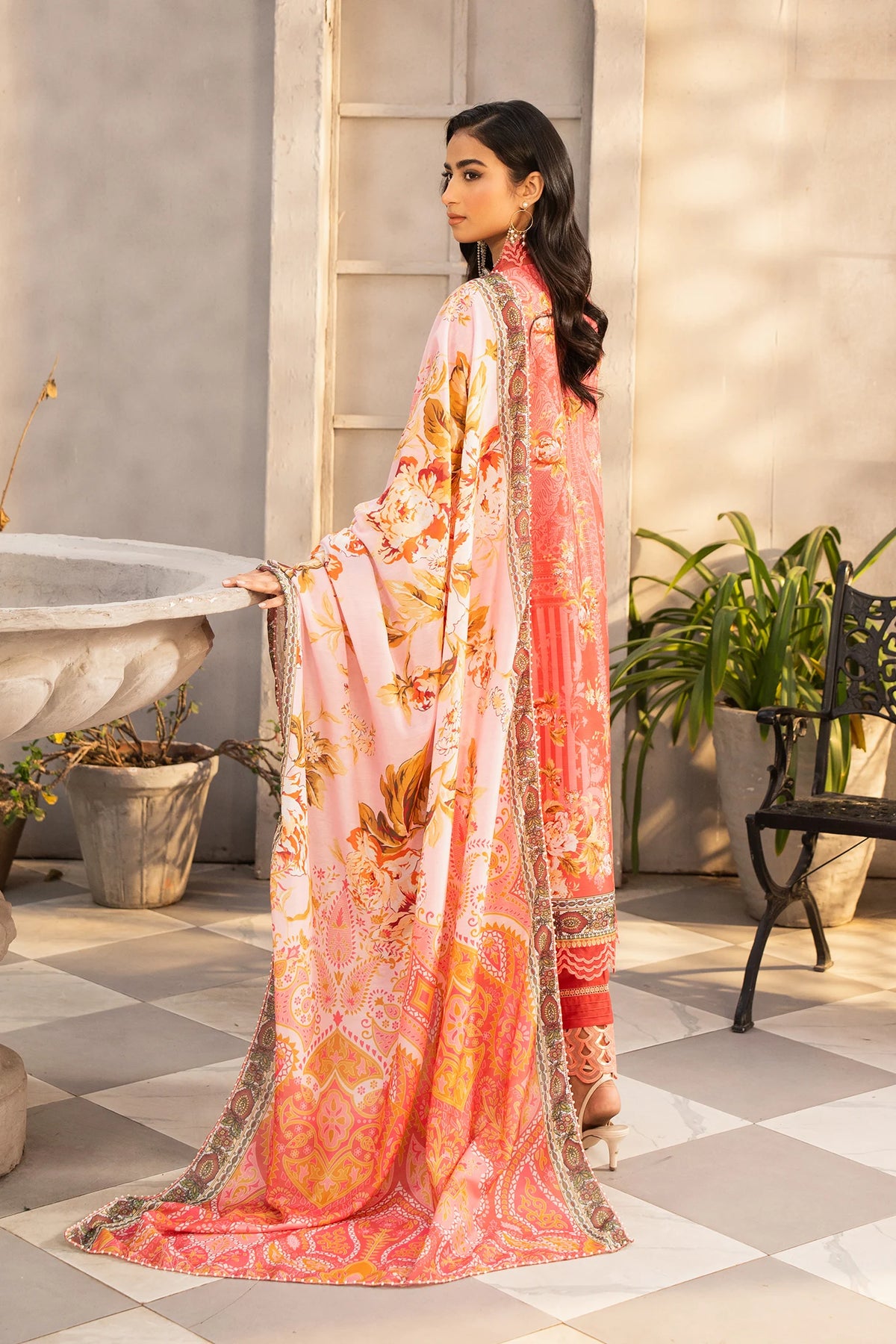 SP-02B Unstitched 3 Pcs  Printed Cambric