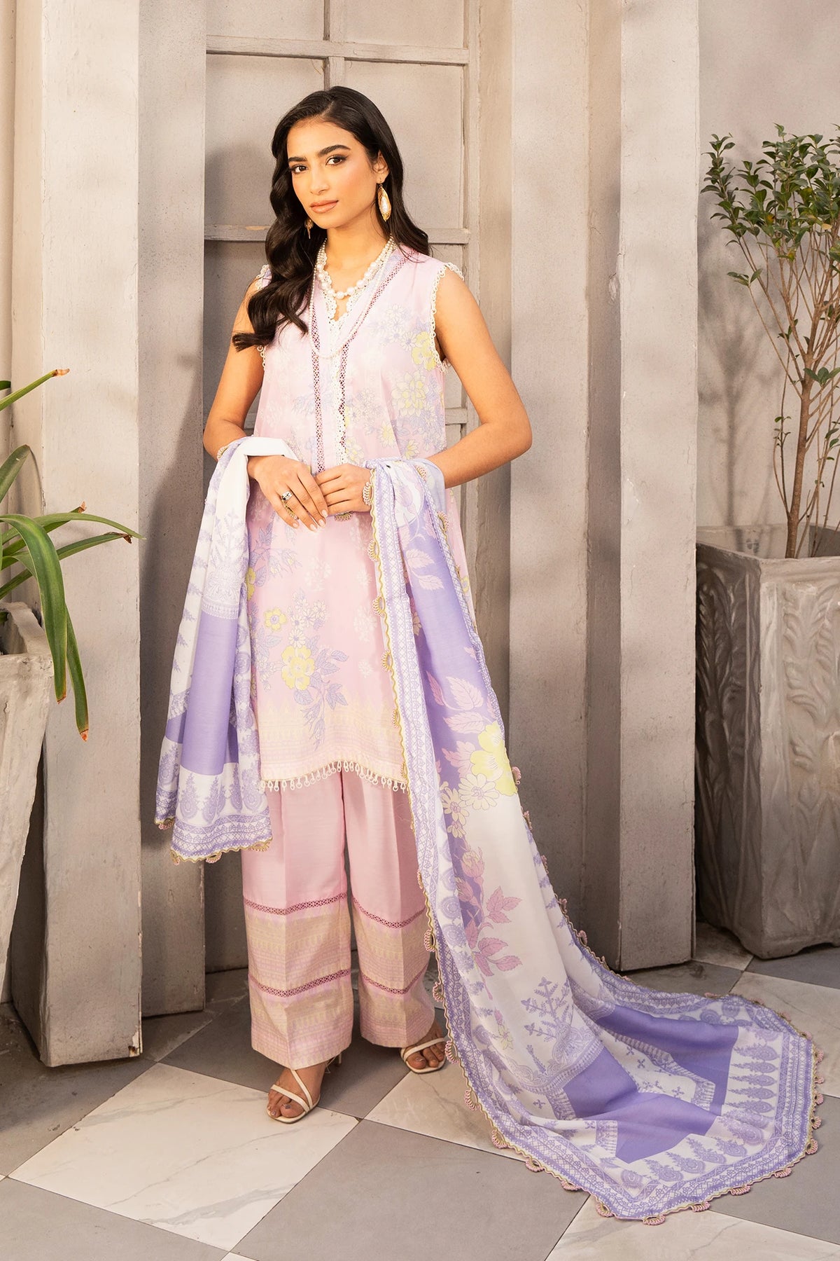 SP-03A Unstitched 3 Pcs  Printed Cambric