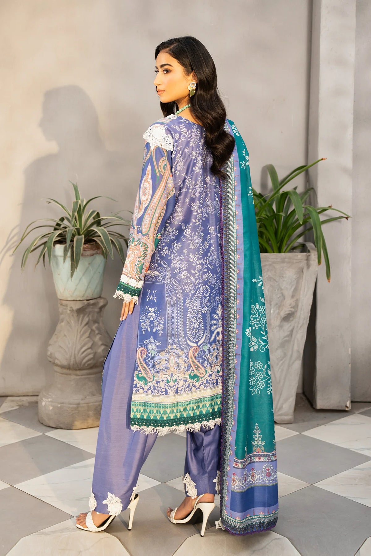SP-04B Unstitched 3 Pcs  Printed Cambric