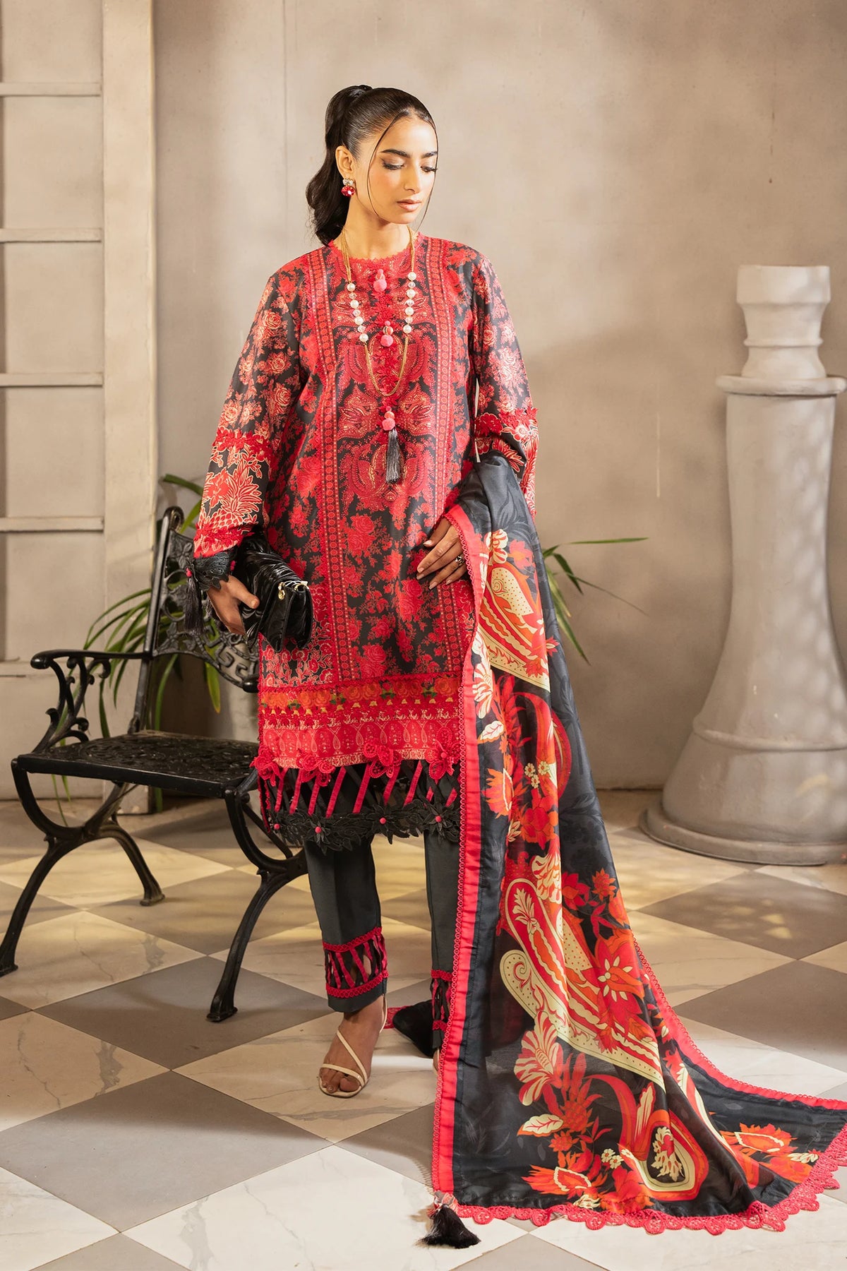 SP-06A Unstitched 3 Pcs  Printed Cambric