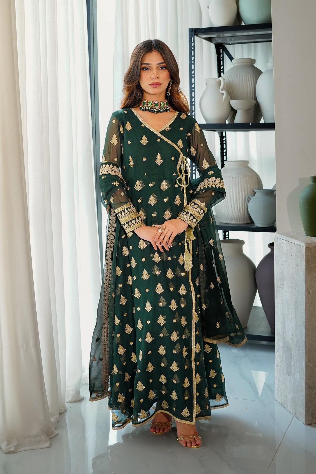 Gulrukh Unstitched 3 piece Chiffon suit