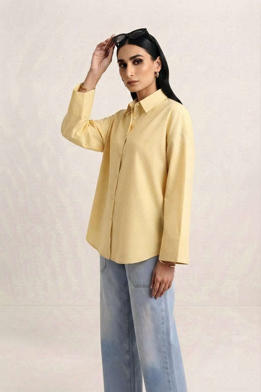 Lemon Zest Stitched Solid 1 Pcs Shirt