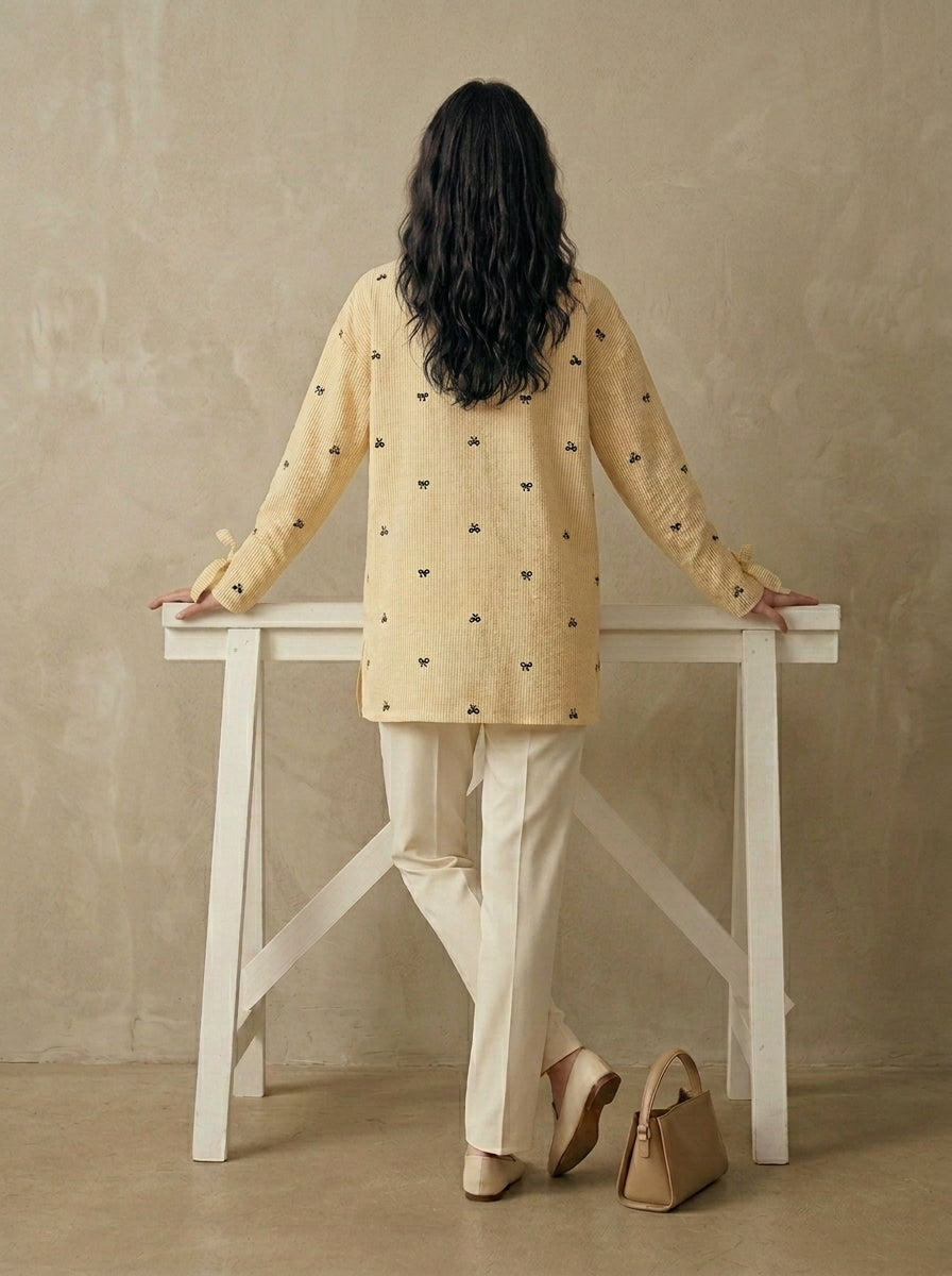 Daffodil Wisper Stitched Printed 1 Piece Shirt
