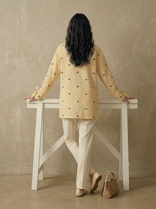 Daffodil Wisper Stitched  Printed 1 Piece Shirt